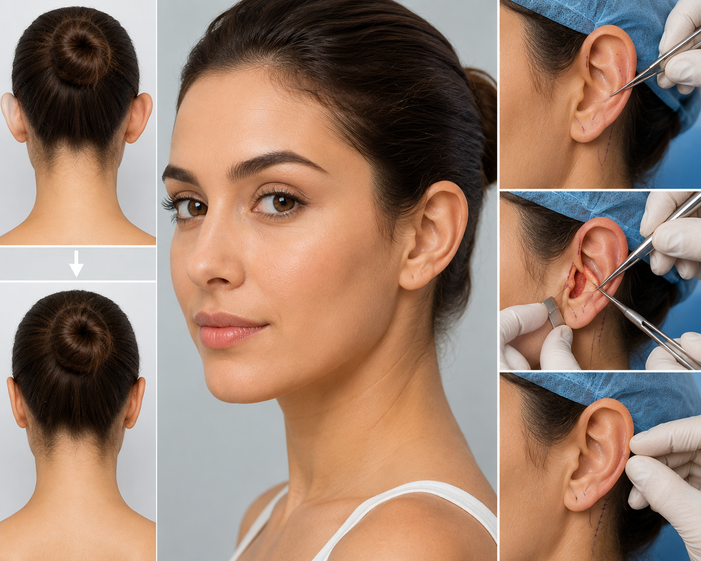 Surgeon consulting a patient about Otoplasty (Ear Correction)